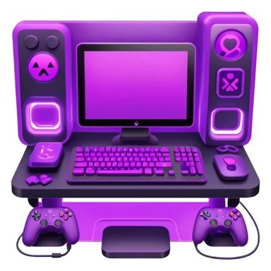 neon Purple gaming  sticker