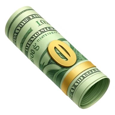 Money that is like a tube One dollar sticker