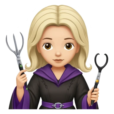 hair dresser with witch robe sticker