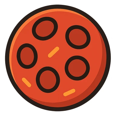 single pepperoni slice, not pizza sticker