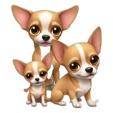 Chihuahuas family sticker