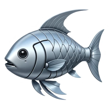 robot fish with iron skin sticker