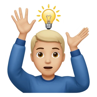 Over your head (hand over the head  motion) sticker