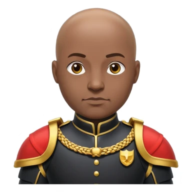 bald armed guards black armour sticker