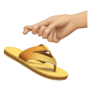 hand grabbing a flip flop sticker