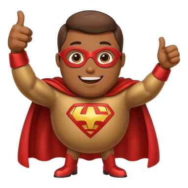 a superhero potato doing thumbs up sticker