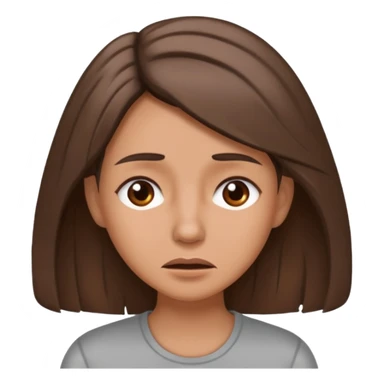 Ragazza con i capelli marroni e qualche capello bianco stressata  sticker