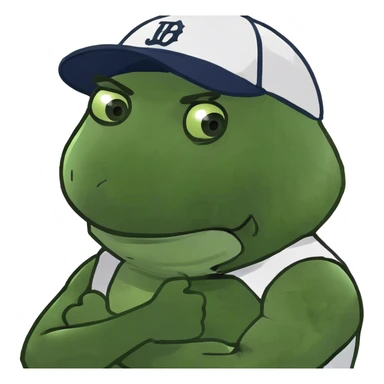 Arms crossed around neck guy sticker