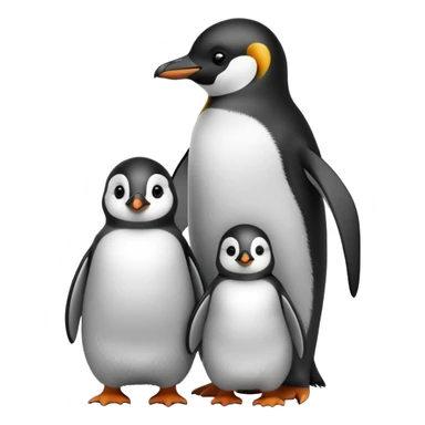 Parent and baby penguin together sticker