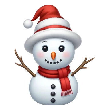 snowman, hat and scarf same color sticker