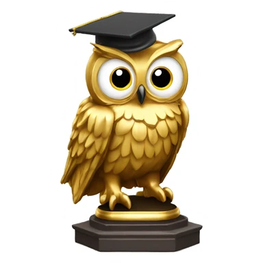 Dumbledore's owl gold lectern podium  sticker