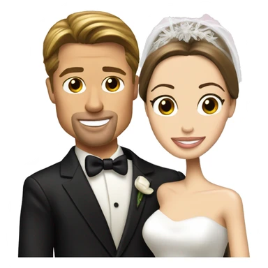 Brad pitt and Angelina jolie married  sticker