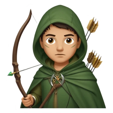 The classic hunter image with bow and arrow sticker