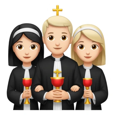 priest marrying a couple sticker