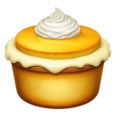 Soufflé with mango and cream sticker