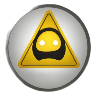 yellow warning sign sticker