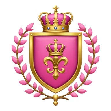 Pink Royal Crest sticker
