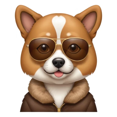 Hund mit Sonnenbrille  sticker