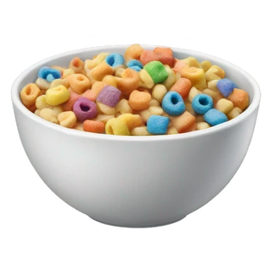 bowl of rainbow cereal sticker