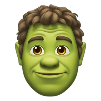 Shrek but blue sticker