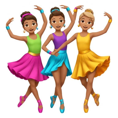 Triplets dancing sticker