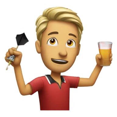 Playing darts while drinking  sticker