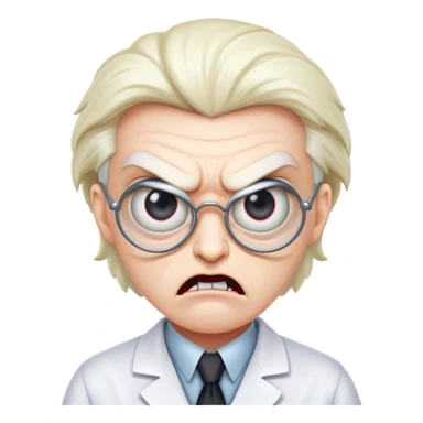 an evil scientist with an big eye that is angry sticker