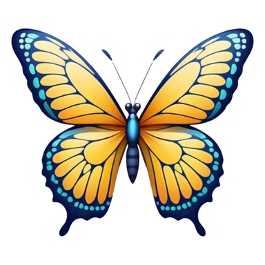 flying butterfly sticker