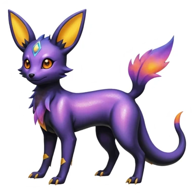  Shiny iridescent Umbreon-Salandit-Jolteon-fusion sticker