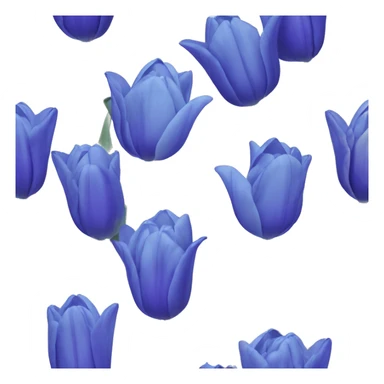 twi tone blue tulip flowers  sticker