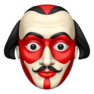 Money Heist, Dali mask, realistic sticker