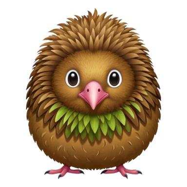 cute kiwi bird ai agent ( color fillable)  sticker