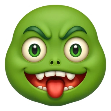 Evil greedy hungry salivating emoji sticker