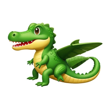 Cocodrilo con cuerpo de avion sticker