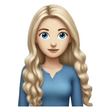 stunning white girl light brown hair blue eyes sticker