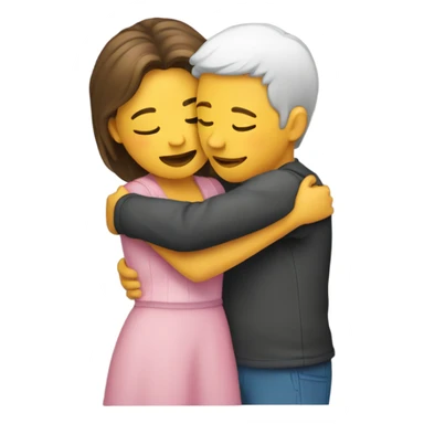 two people hugging sticker