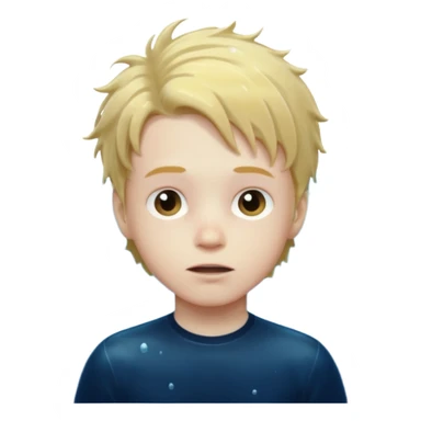 Underwater boy sticker