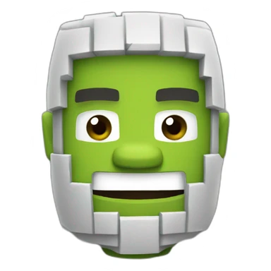 Shrek like minecraft sticker