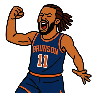 Jalen Brunson basketball celebration sticker