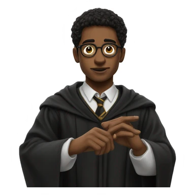 Hogwarts student makes pew pew with their hands sticker
