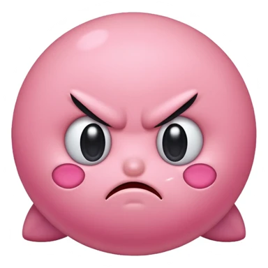 angry kirby sticker