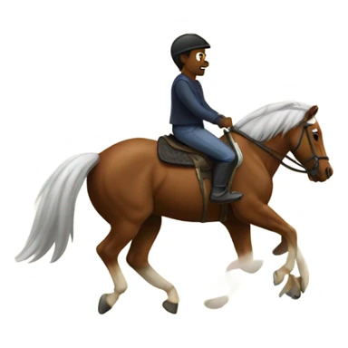 A horse riding a human sticker