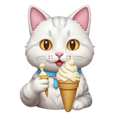 Cat ice cram sticker