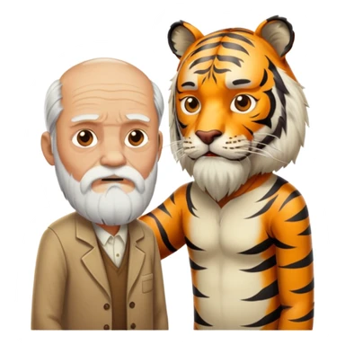 Grandfather vs tiger sticker