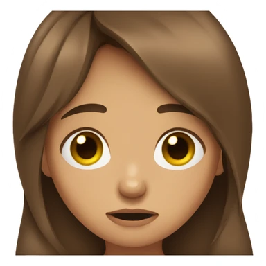 Brown hair girl crying so much  sticker