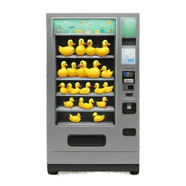 Vending machine full of ducks sticker