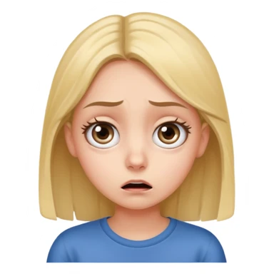 Confused and stressed girl sticker