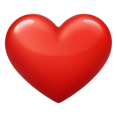 red heart, classic, glossy sticker