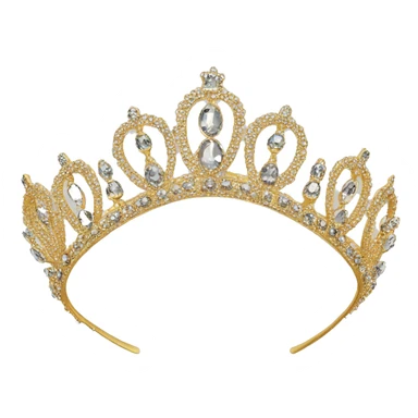 british queen tiara gold crystals sticker