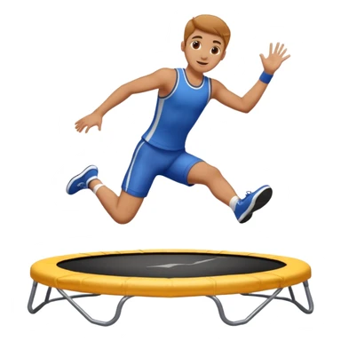 Person jumping on tramp sticker